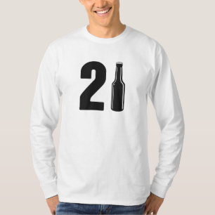 Camiseta Apenas aniversário de 21 anos girado da garrafa d