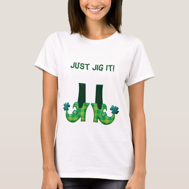 Camiseta Apenas Aperte! Leprechaun Legs And Boots (Frente)