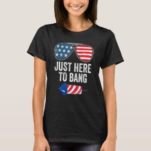 Camiseta Apenas Aqui Para Bang Fireworks 4 De Julho America