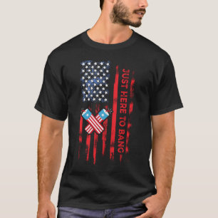 Camiseta Apenas Aqui Para Bang Fogos De Artifício Engraçado