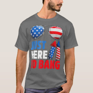 Camiseta Apenas Aqui Para Bater Fogos De Artifício Engraçad