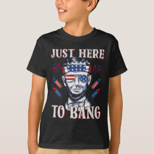 Camiseta Apenas Aqui Para Ng Abraham Lincoln 4 De Julho Fog
