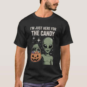 Camiseta Apenas Aqui Pelo Doce Alien Extraterrestre Hal