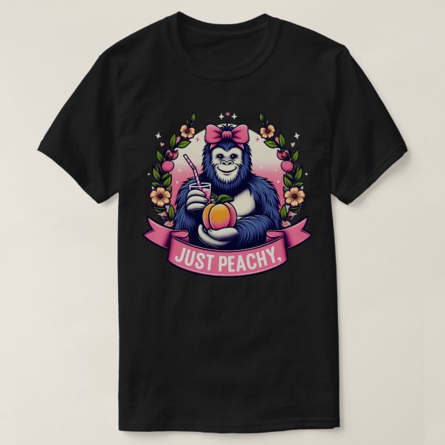 Camiseta Apenas as mulheres engraçadas de pêssego Fruta de  (Frente do Design)