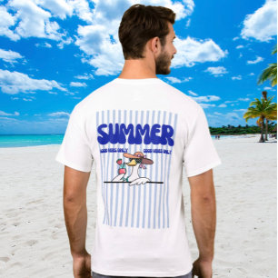 Camiseta Apenas Boas Vibrações de Verão Arte de Ganso Listr