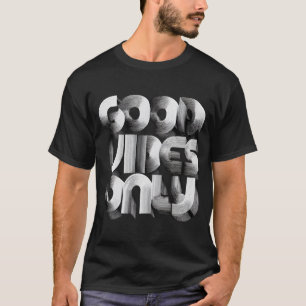 Camiseta Apenas Boas Vibrações – Tipografia de Linha Retro