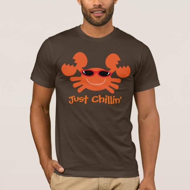 Camiseta Apenas caranguejo de Chillin com óculos de sol (Frente)