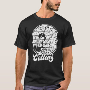 Camiseta Apenas Cellin Retro Cello Cellist Musical Orchestr