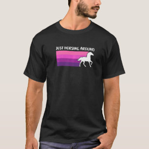 Camiseta Apenas Chorando Em Torno De Cavalo Engraçado Andan