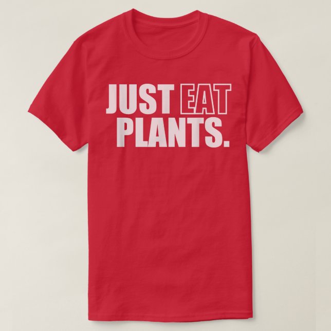 Camiseta Apenas Coma Plantas, Vegan Vegetarian Pesc (Frente do Design)
