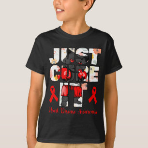 Camiseta Apenas Cure Doenças Cardíacas Gato Preto Boxe Com