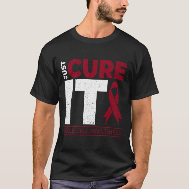 Camiseta Apenas Curta-A Com Anemia Célula Falsiforme, Feche (Frente)