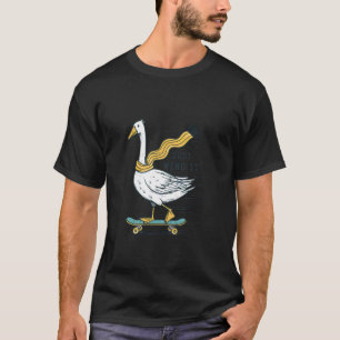 Camiseta Apenas Dê Um Jeito Ganso Skatista Passarinho Diver