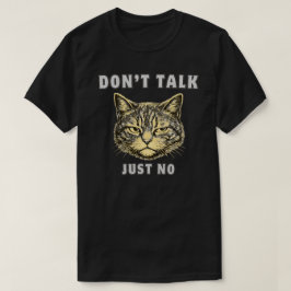 Camiseta Apenas Design de Gato Antissocial Sem Sarcasmo