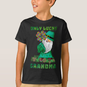 Camiseta Apenas Dia de São Patrício Autismo Da Avó Gnomos S