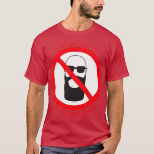 Camiseta Apenas diga não a barbas de Hipster clássicas