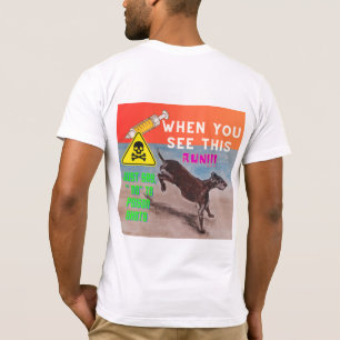 Camiseta apenas diga não! cavalo chutando T-Shirt