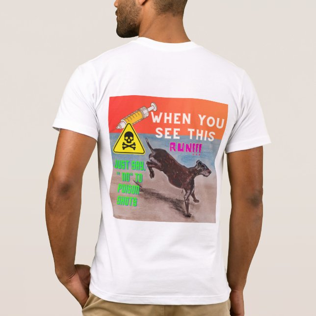 Camiseta apenas diga não! cavalo chutando T-Shirt (Verso)