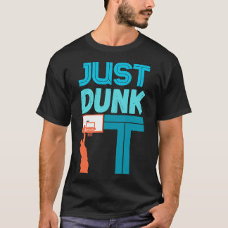 Camiseta Apenas Dobra-Te Engraçado De Basquete - Azul