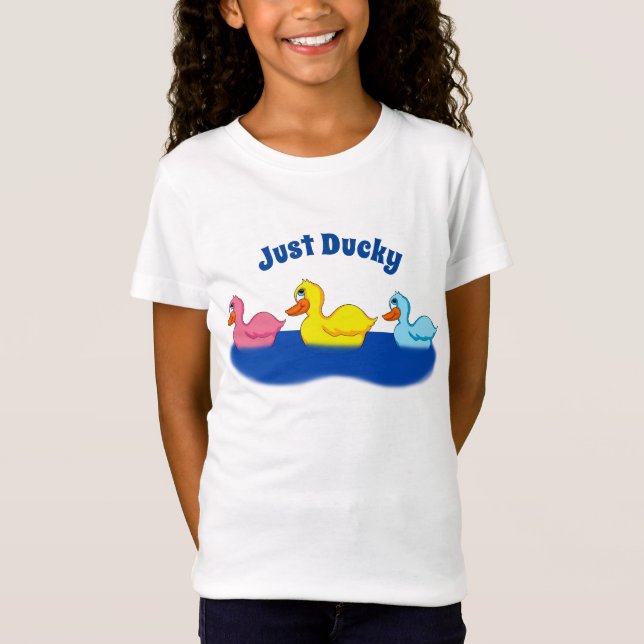 Camiseta Apenas Ducky Três Patos Meninas T-Shirt (Frente)