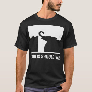 Camiseta Apenas Elefantes devem Vestir marfim - Salvar elef