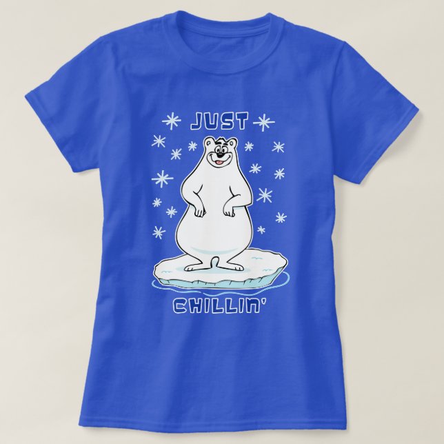 Camiseta Apenas Enrolando Urso Polar (Frente do Design)