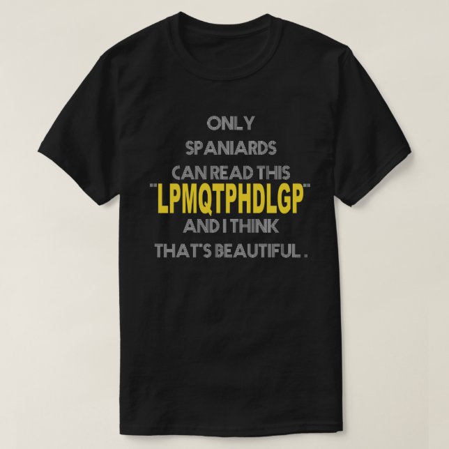 CAMISETA APENAS ESPANHÓIS (Frente do Design)