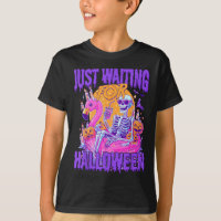 Apenas Esperando Pelo Halloween Esqueleto Assustad