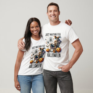 Camiseta Apenas Esperando Pelo Halloween - Halloween