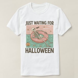 Camiseta Apenas Esperando pelo Halloween, Vibrações Assusta