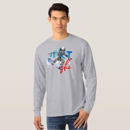 Camiseta Apenas esqui | Capa longa masculina