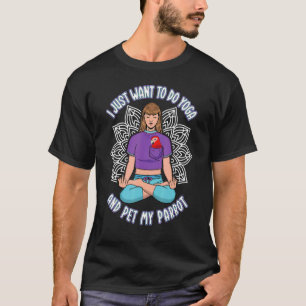 Camiseta Apenas Faça Ioga & Pet Parrots I Arara-verde