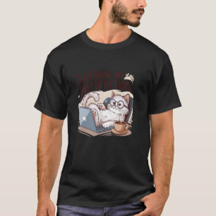 Camiseta Apenas Fazendo Minhas Tarefinhas Bobas Gato de Lap