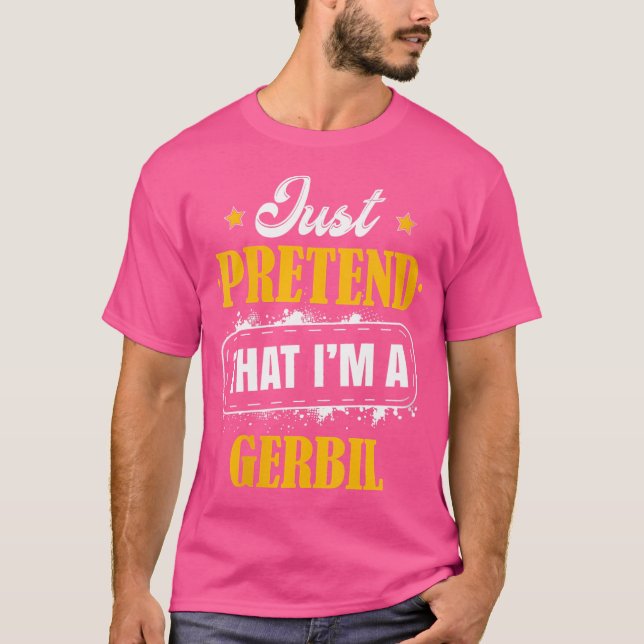 Camiseta Apenas Fingir Que Sou Um Gerbil Halloween (Frente)