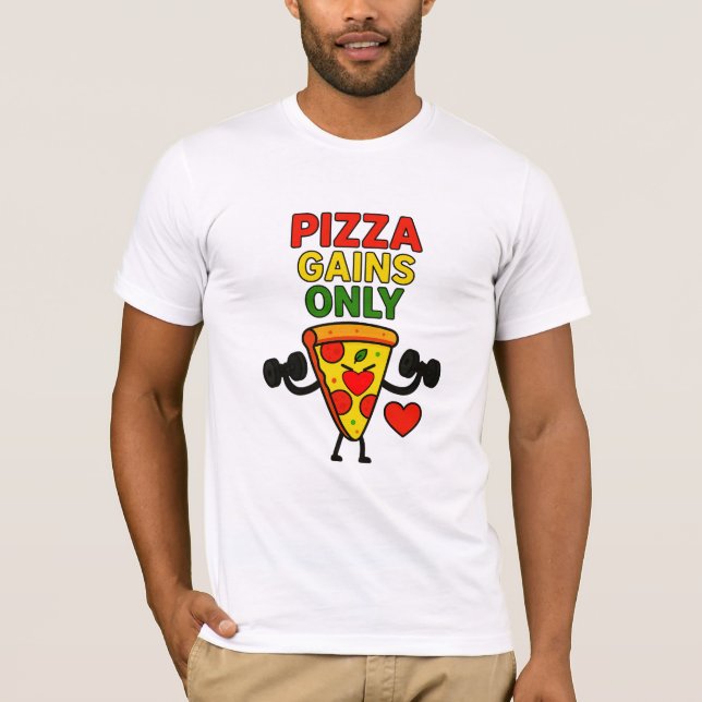 Camiseta Apenas Ganhos De Pizza - Pizza De Malhação Engraça (Frente)
