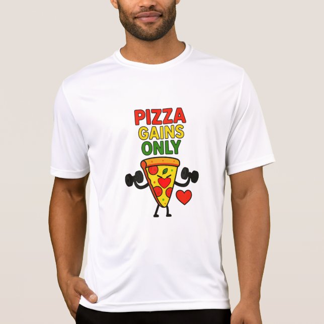 Camiseta Apenas Ganhos De Pizza - Pizza De Malhação Engraça (Frente)