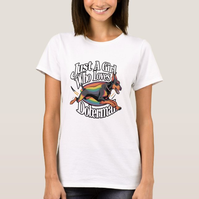 Camiseta Apenas Garota Que Ama Doberman (Frente)