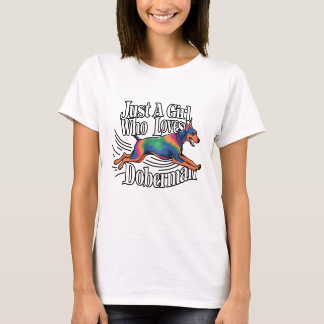Camiseta Apenas Garota Que Ama Doberman (Frente)