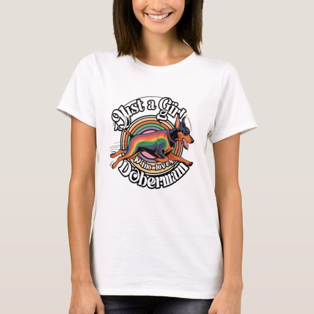 Camiseta Apenas Garota Que Ama Doberman (Frente)