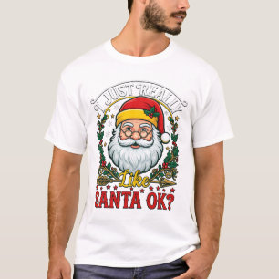 Camiseta Apenas Gosto Muito Do Natal Ok Papai Noel Azevinho
