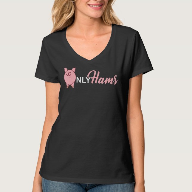 Camiseta Apenas Hams Memória Engraçado Pork Pork Pig Farmer (Frente)