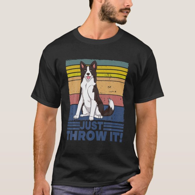 Camiseta Apenas Jogue-O Na Borda Collie (Frente)