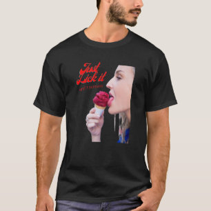 Camiseta Apenas Lick It Sorvete Cone Sorvete Engraçado