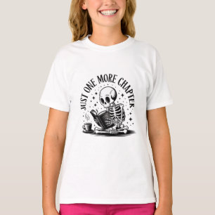 Camiseta Apenas Mais Um Capítulo De Esqueleto Lendo Camisa-