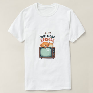 Camiseta Apenas Mais Um Episódio - Design de TV Cozy Cat &