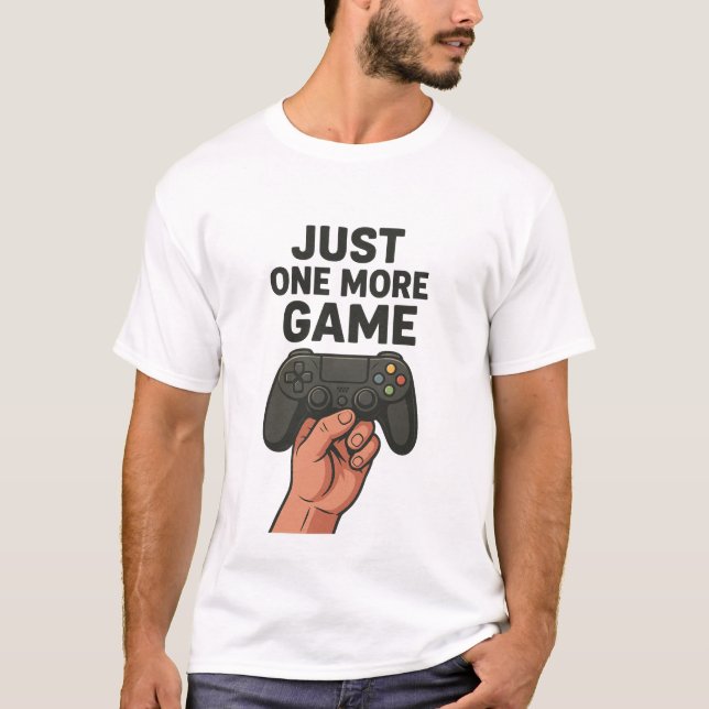 Camiseta 🎮 apenas mais um jogo - Arte do controlador de jo (Frente)