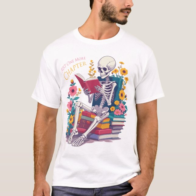 Camiseta Apenas Mais Um Leitor De Livros De Leitura De Esqu (Frente)