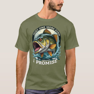 Camiseta Apenas Mais Um Peixe Eu Prometo Divertido Pesca