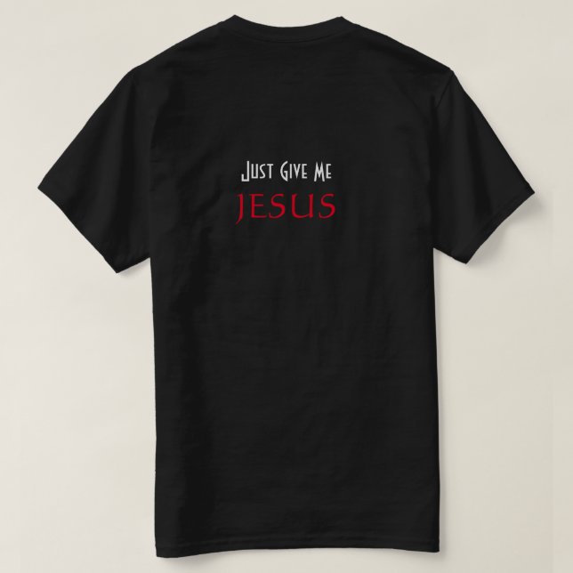 Camiseta Apenas Me Dê O JESUS Christian Black (Verso do Design)