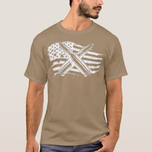 Camiseta Apenas o IP Prometo que a Bullet American Flag Gun